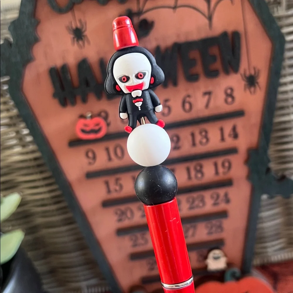 Saw Red and Black Horror Character Pen